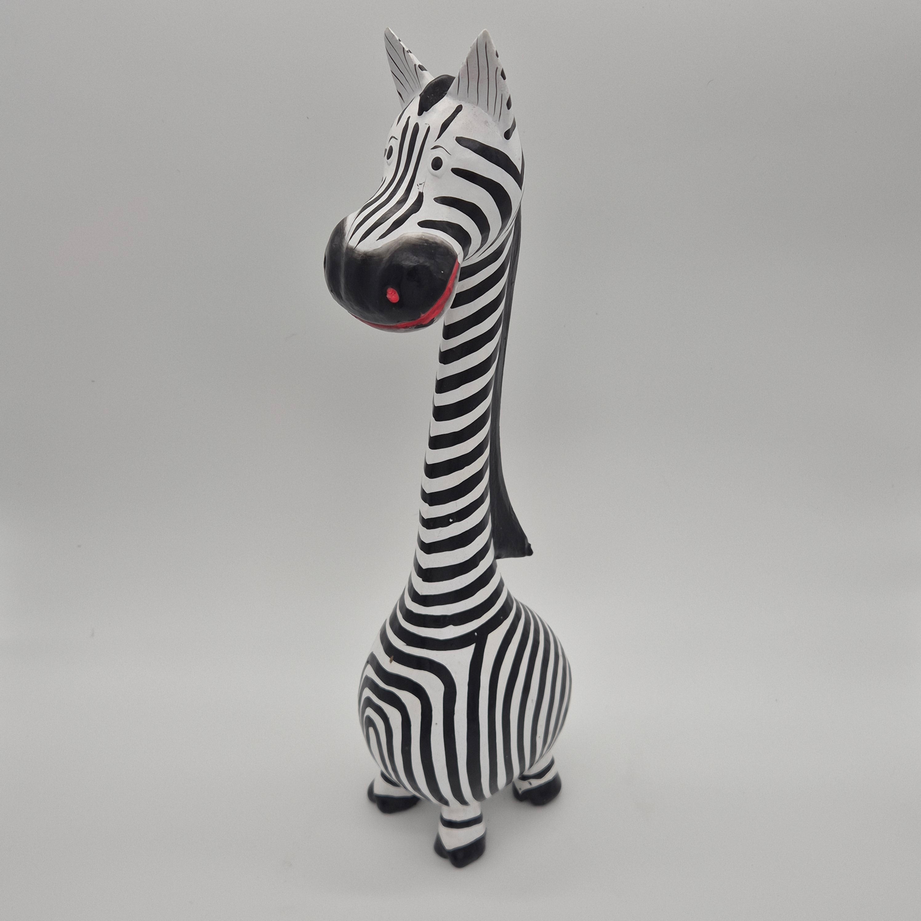 Hand‑Carved Bali Animal Figurine – Zebra 40cm