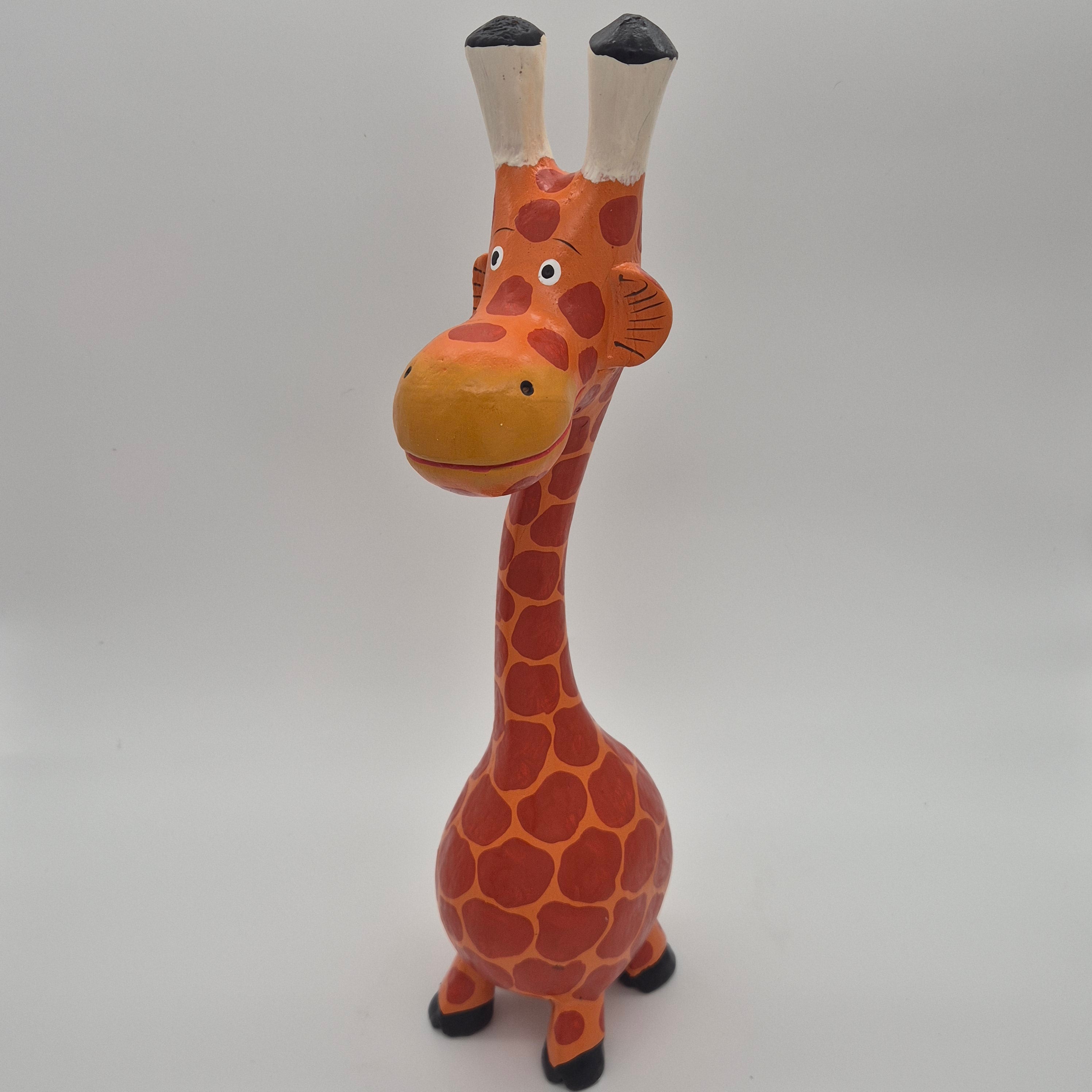 Hand‑Carved Bali Animal Figurine – Giraffe 40cm